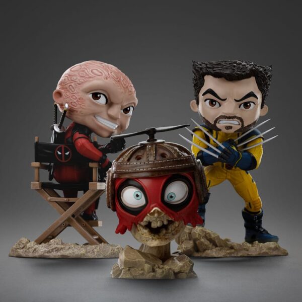 Deadpool & Wolverine Mini Co. PVC Figura Deadpool and Wolverine set Unmasked 14 cm