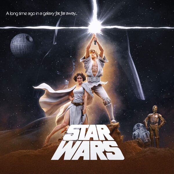 Star Wars Deluxe Art Scale Szobor 1/10 Luke and Leia 41 cm Star Wars Deluxe Art Scale Szobor 1/10 Luke and Leia 41 cm