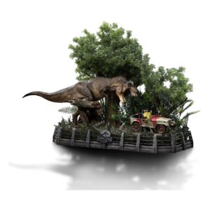 Jurassic Park Demi Art Scale Szobor 1/20 T-Rex Chase 30 cm