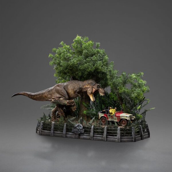 Jurassic Park Demi Art Scale Szobor 1/20 T-Rex Chase 30 cm Jurassic Park Demi Art Scale Szobor 1/20 T-Rex Chase 30 cm