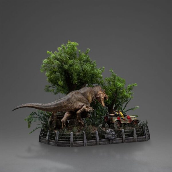 Jurassic Park Demi Art Scale Szobor 1/20 T-Rex Chase 30 cm Jurassic Park Demi Art Scale Szobor 1/20 T-Rex Chase 30 cm