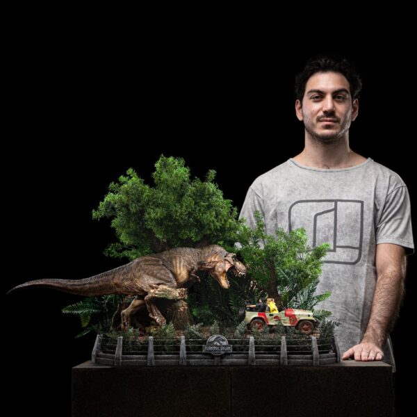 Jurassic Park Demi Art Scale Szobor 1/20 T-Rex Chase 30 cm Jurassic Park Demi Art Scale Szobor 1/20 T-Rex Chase 30 cm