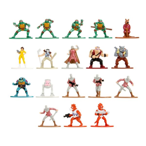 Teenage Mutant Ninja Turtles Nano Metalfigs Diecast Mini Figuras 18-Pack Wave 2 4 cm