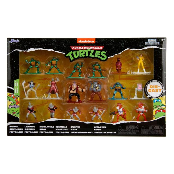Teenage Mutant Ninja Turtles Nano Metalfigs Diecast Mini Figuras 18-Pack Wave 2 4 cm