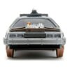 Back to the Future III Hollywood Rides Diecast Model 1/32 DeLorean Time Machine Railroad Wheels
