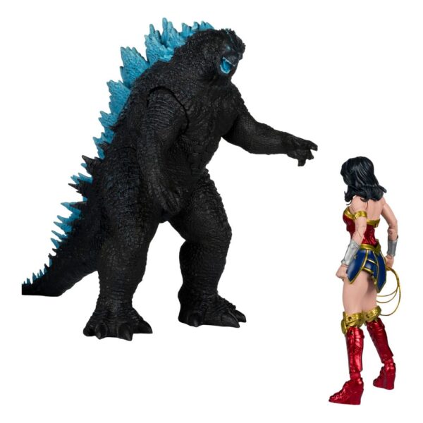 DC Justice League Monsterverse DC Multiverse Akció Figuras 2-Pack Wonder Woman Vs. Atomic Blast Godzilla 18 cm