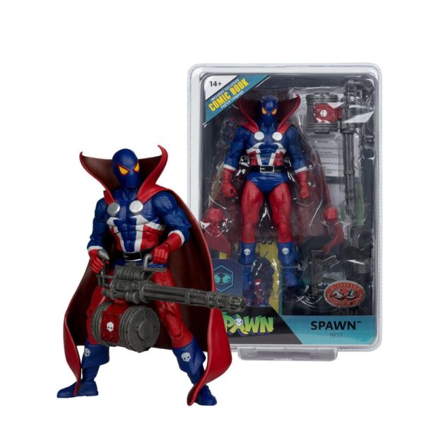 Spawn Page Punchers Akció Figura Spawn 1977 Red and Blue (Chase) Red Platinum Edition 18 cm