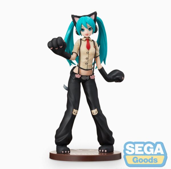 Hatsune Miku Project DIVA Arcade Future Tone SPM PVC Szobor Hatsune Miku Kitty Cat 23 cm