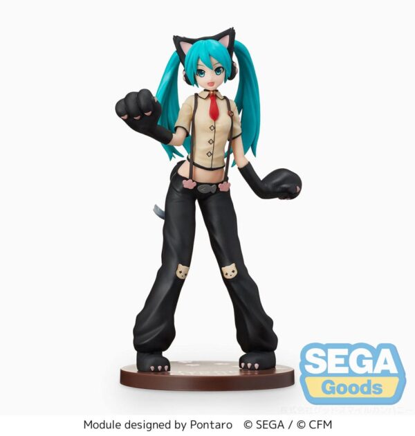 Hatsune Miku Project DIVA Arcade Future Tone SPM PVC Szobor Hatsune Miku Kitty Cat 23 cm