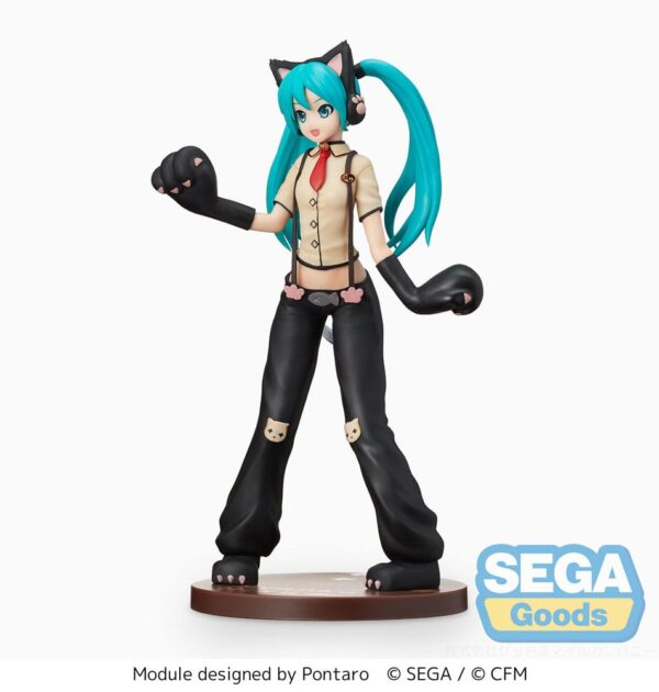 Hatsune Miku Project DIVA Arcade Future Tone SPM PVC Szobor Hatsune Miku Kitty Cat 23 cm