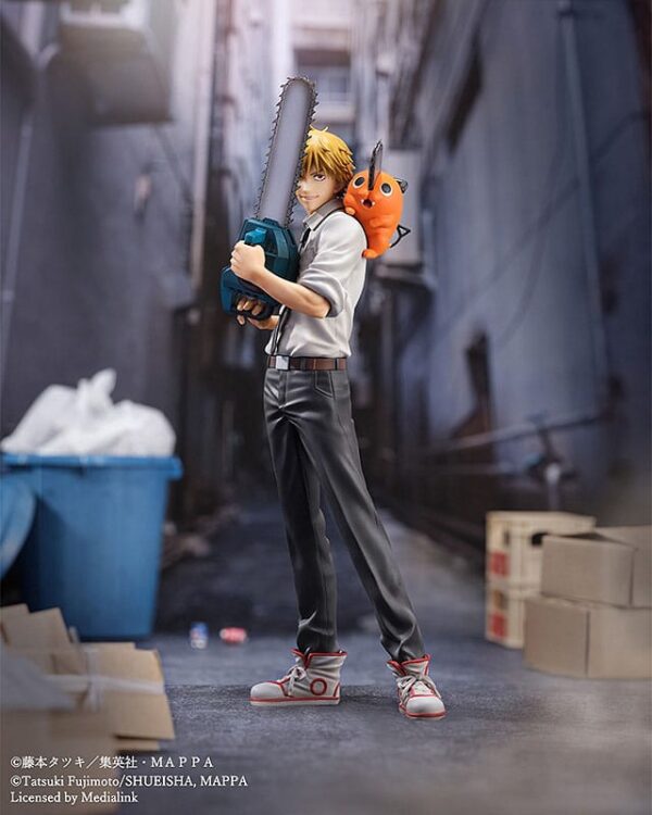 Chainsaw Man S-Fire PVC Szobor 1/7 Denji & Pochita 24 cm