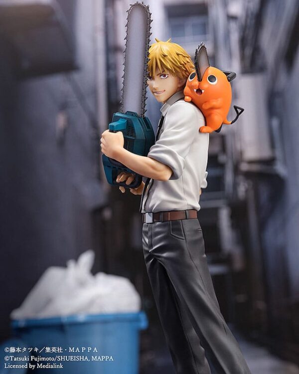 Chainsaw Man S-Fire PVC Szobor 1/7 Denji & Pochita 24 cm