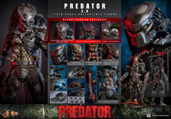 Predator Movie Masterpiece Akció Figura 1/6 Predator (2.0) Deluxe Version 34 cm