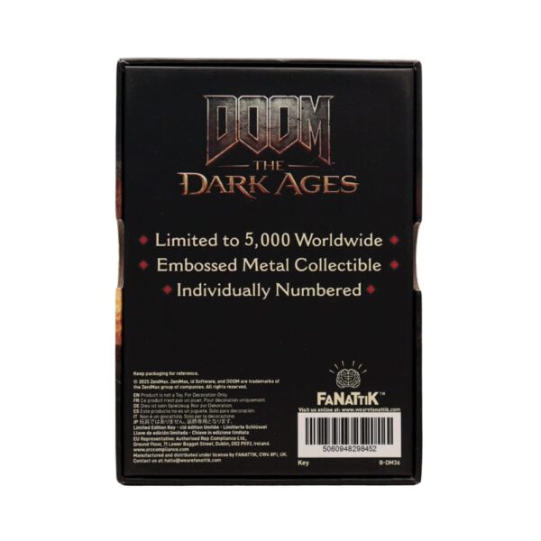 Doom: The Dark Ages Replika Secret Key Limited Edition Doom: The Dark Ages Replika Secret Key Limited Edition
