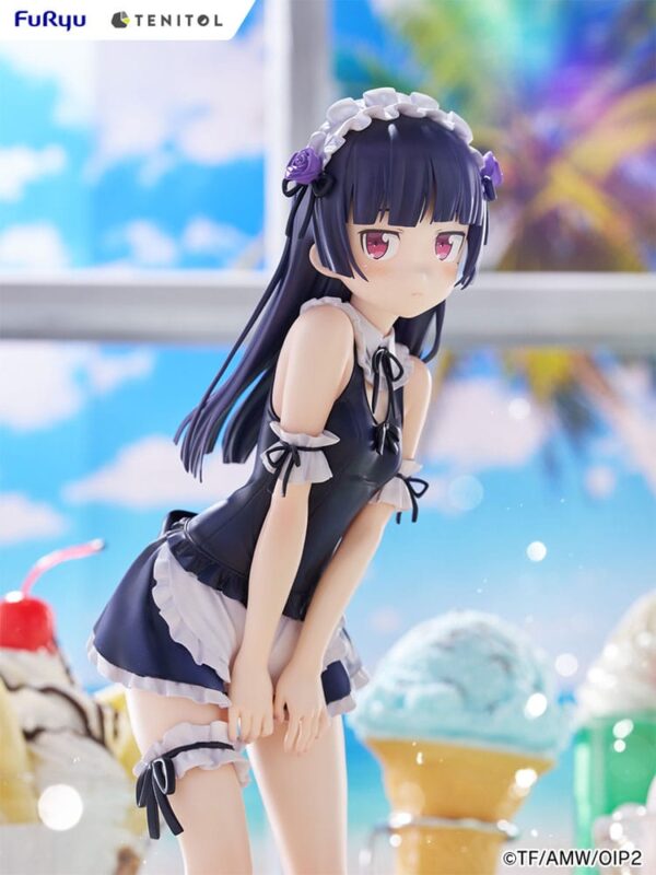 Ore no Imouto ga Konna ni Kawaii Wake ga Nai. Tenitol Tall PVC Szobor Kuroneko swimsuits maid Ver. 27 cm