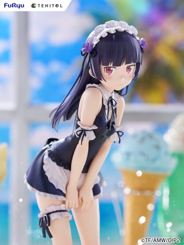 Ore no Imouto ga Konna ni Kawaii Wake ga Nai. Tenitol Tall PVC Szobor Kuroneko swimsuits maid Ver. 27 cm
