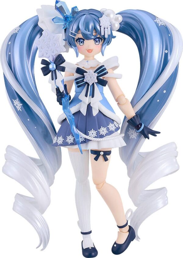 Character Vocal Series 01: Hatsune Miku Figma Akció Figura Snow Miku: Crystal Snow Ver. 13 cm