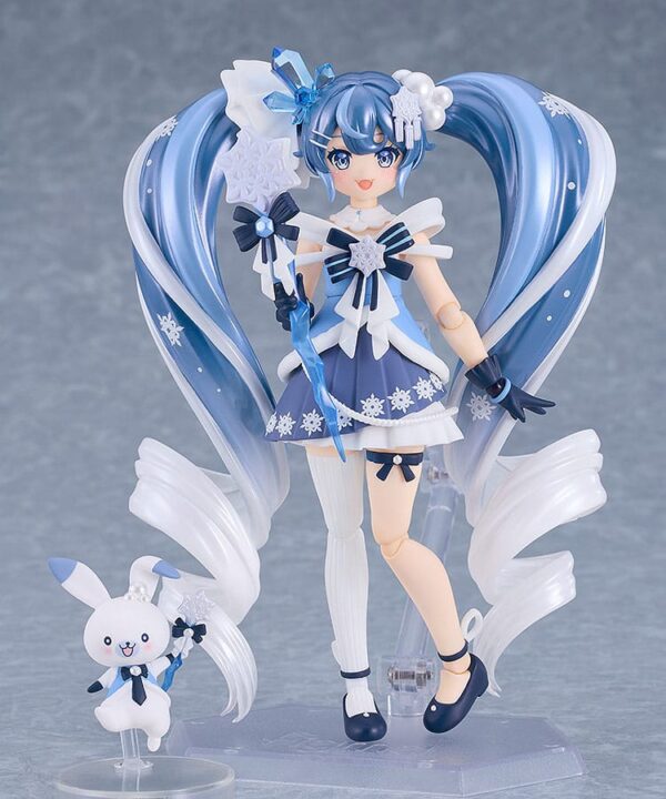 Character Vocal Series 01: Hatsune Miku Figma Akció Figura Snow Miku: Crystal Snow Ver. 13 cm