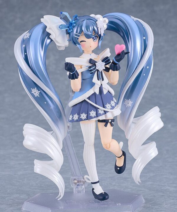 Character Vocal Series 01: Hatsune Miku Figma Akció Figura Snow Miku: Crystal Snow Ver. 13 cm