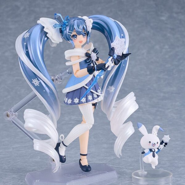Character Vocal Series 01: Hatsune Miku Figma Akció Figura Snow Miku: Crystal Snow Ver. 13 cm