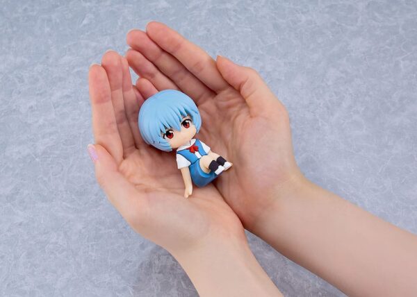 Rebuild of Evangelion Rubber Mascot Nendroid Plus Mini Figura Rei Ayanami 8 cm