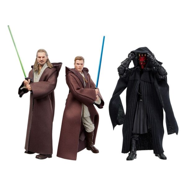 Star Wars Episode I Black Series Akció Figura 3-Pack Qui-Gon Jinn, Darth Maul, Obi-Wan Kenobi 15 cm