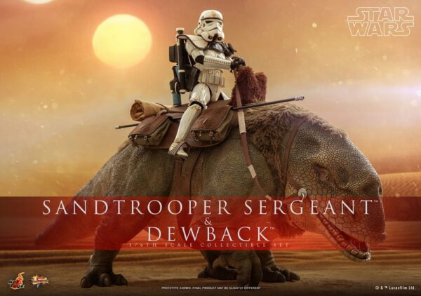 Star Wars Episode IV Akció Figura 2-Pack 1/6 Sandtrooper Sergeant & Dewback 30 cm