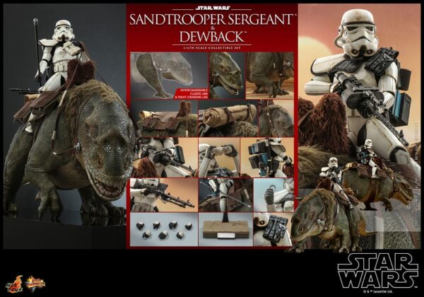 Star Wars Episode IV Akció Figura 2-Pack 1/6 Sandtrooper Sergeant & Dewback 30 cm
