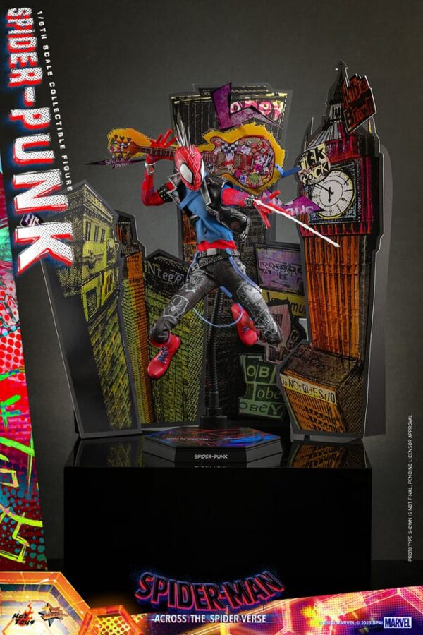 Spider-Man: Across the Spider-Verse Movie Masterpiece Akció Figura 1/6 Spider-Punk 32 cm