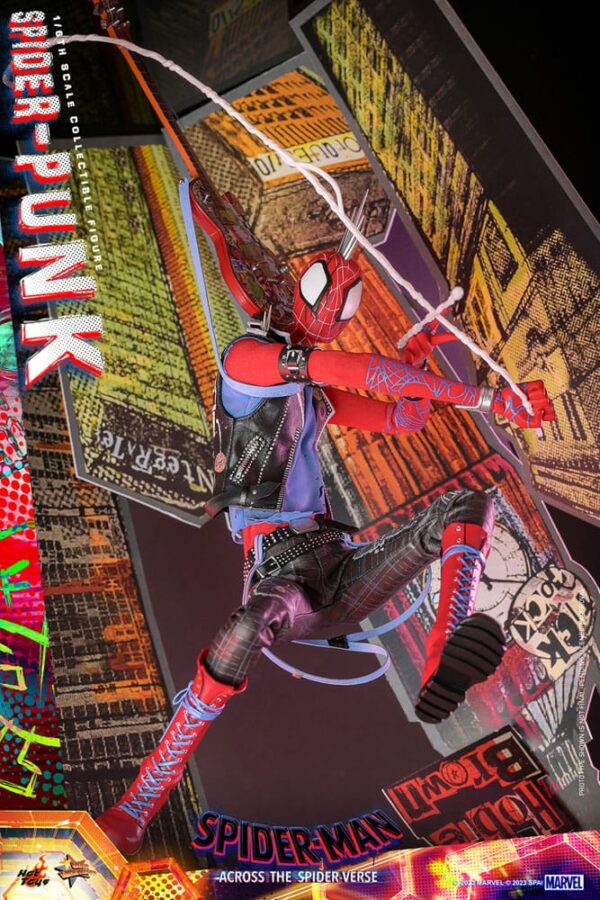 Spider-Man: Across the Spider-Verse Movie Masterpiece Akció Figura 1/6 Spider-Punk 32 cm