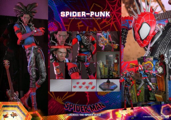 Spider-Man: Across the Spider-Verse Movie Masterpiece Akció Figura 1/6 Spider-Punk 32 cm