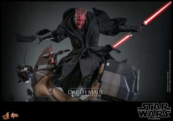 Star Wars Episode I Movie Masterpiece Akció Figura 1/6 Darth Maul with Sith Speeder 29 cm