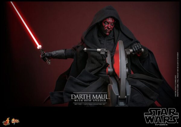 Star Wars Episode I Movie Masterpiece Akció Figura 1/6 Darth Maul with Sith Speeder 29 cm