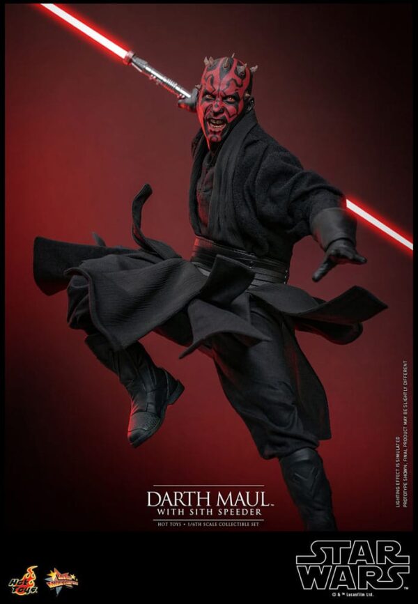 Star Wars Episode I Movie Masterpiece Akció Figura 1/6 Darth Maul with Sith Speeder 29 cm