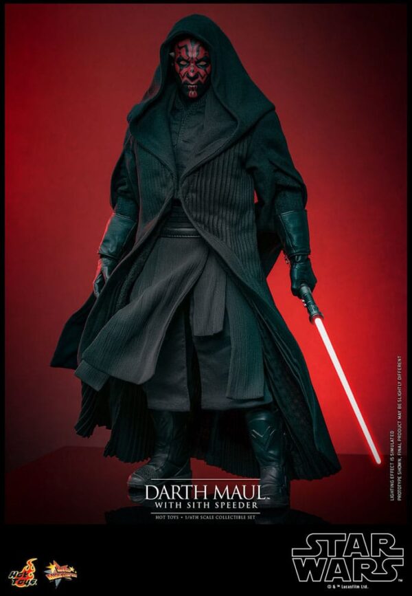 Star Wars Episode I Movie Masterpiece Akció Figura 1/6 Darth Maul with Sith Speeder 29 cm
