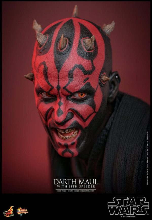 Star Wars Episode I Movie Masterpiece Akció Figura 1/6 Darth Maul with Sith Speeder 29 cm