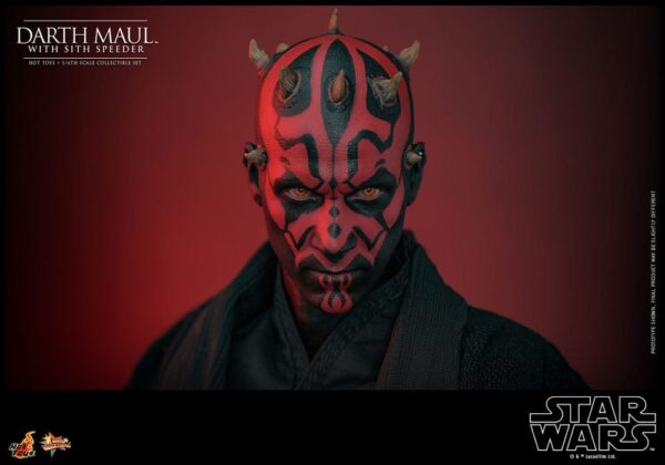 Star Wars Episode I Movie Masterpiece Akció Figura 1/6 Darth Maul with Sith Speeder 29 cm