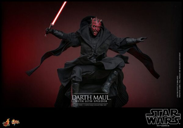 Star Wars Episode I Movie Masterpiece Akció Figura 1/6 Darth Maul with Sith Speeder 29 cm