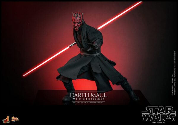 Star Wars Episode I Movie Masterpiece Akció Figura 1/6 Darth Maul with Sith Speeder 29 cm