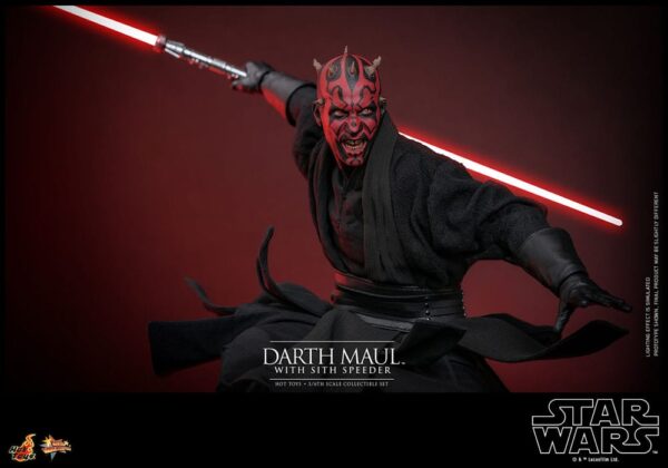 Star Wars Episode I Movie Masterpiece Akció Figura 1/6 Darth Maul with Sith Speeder 29 cm