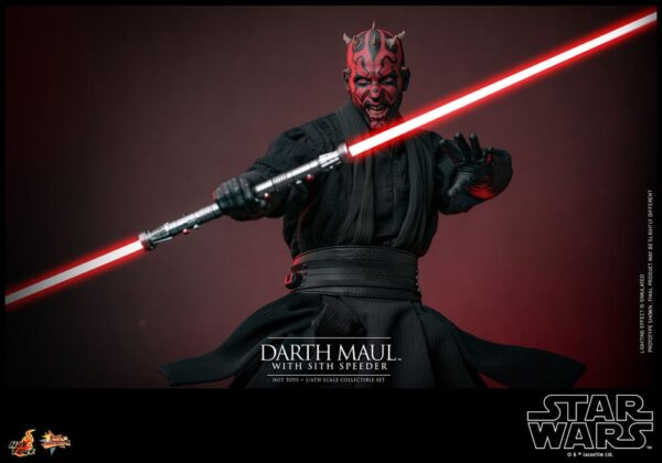 Star Wars Episode I Movie Masterpiece Akció Figura 1/6 Darth Maul with Sith Speeder 29 cm