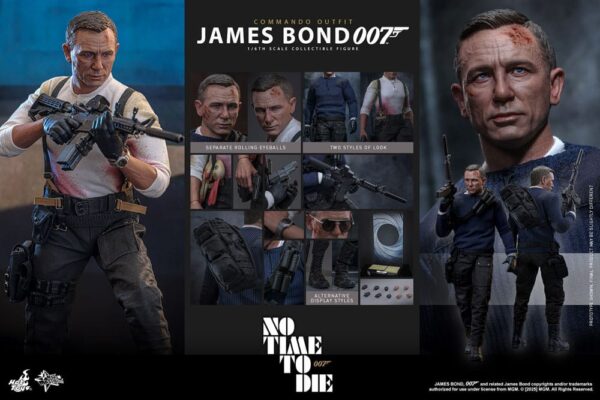 No Time To Die Movie Masterpiece Akció Figura 1/6 James Bond (Commando Outfit) Hot Toys Exclusive 30 cm
