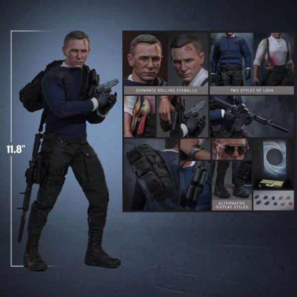 No Time To Die Movie Masterpiece Akció Figura 1/6 James Bond (Commando Outfit) Hot Toys Exclusive 30 cm