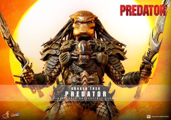 Alien vs. Predator Comic Masterpiece Akció Figura 1/6 Broken Tusk Predator 35 cm