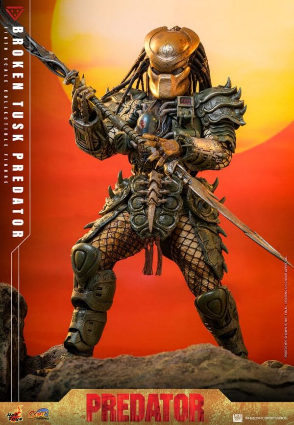 Alien vs. Predator Comic Masterpiece Akció Figura 1/6 Broken Tusk Predator 35 cm