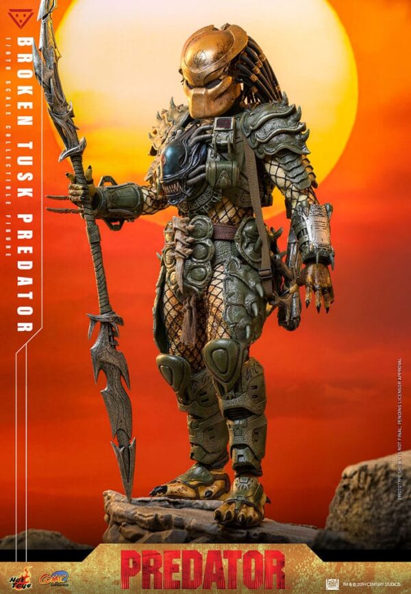 Alien vs. Predator Comic Masterpiece Akció Figura 1/6 Broken Tusk Predator 35 cm