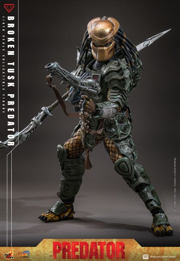 Alien vs. Predator Comic Masterpiece Akció Figura 1/6 Broken Tusk Predator 35 cm