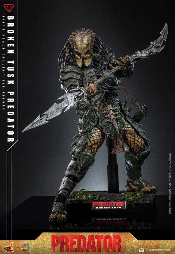 Alien vs. Predator Comic Masterpiece Akció Figura 1/6 Broken Tusk Predator 35 cm