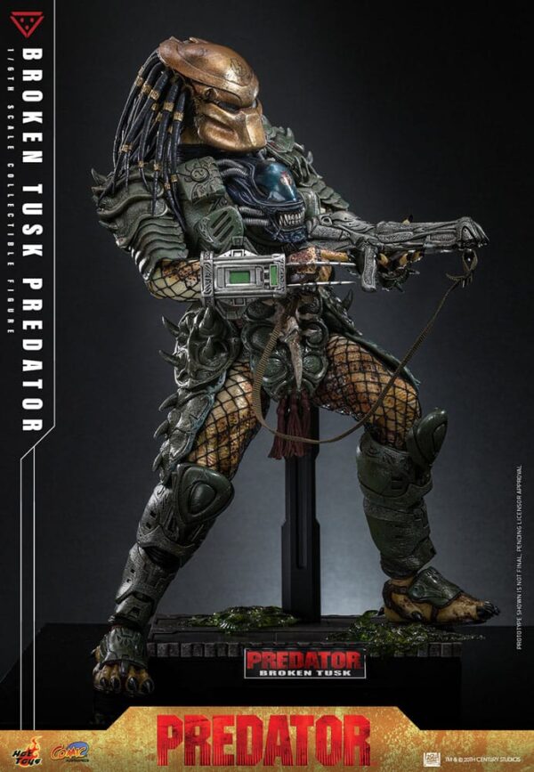 Alien vs. Predator Comic Masterpiece Akció Figura 1/6 Broken Tusk Predator 35 cm