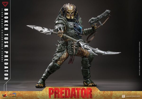 Alien vs. Predator Comic Masterpiece Akció Figura 1/6 Broken Tusk Predator 35 cm